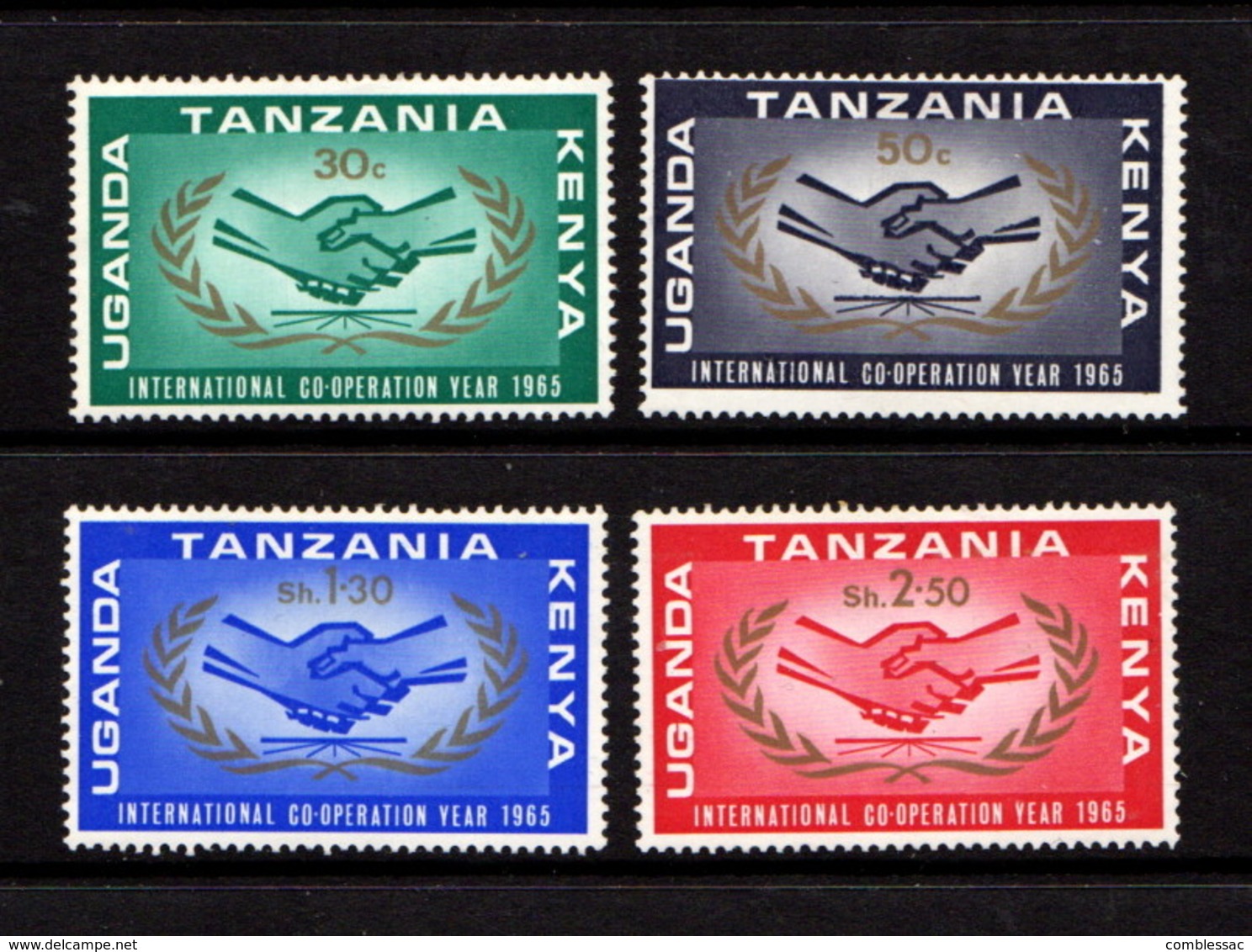 KENYA  UGANDA  TANZANIA    1965    ICY    Set  Of  4    MH - Kenya, Uganda & Tanzania