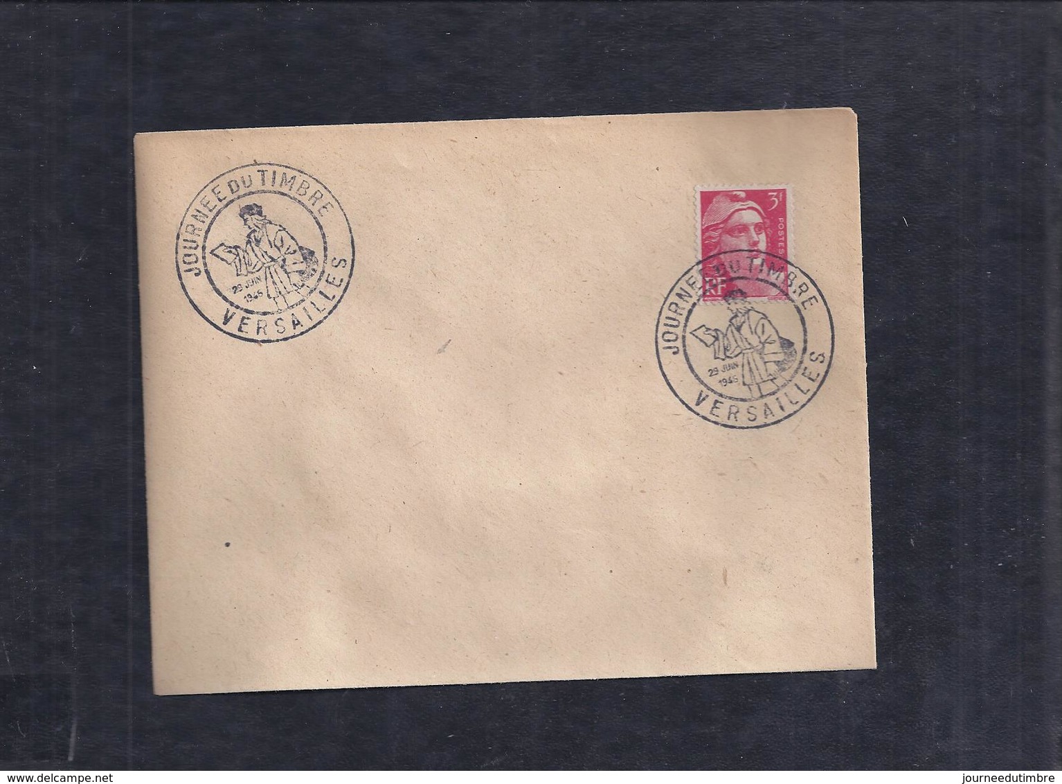 Enveloppe Locale  Journee Du Timbre 1946 Versailles Gandon - Lettres & Documents