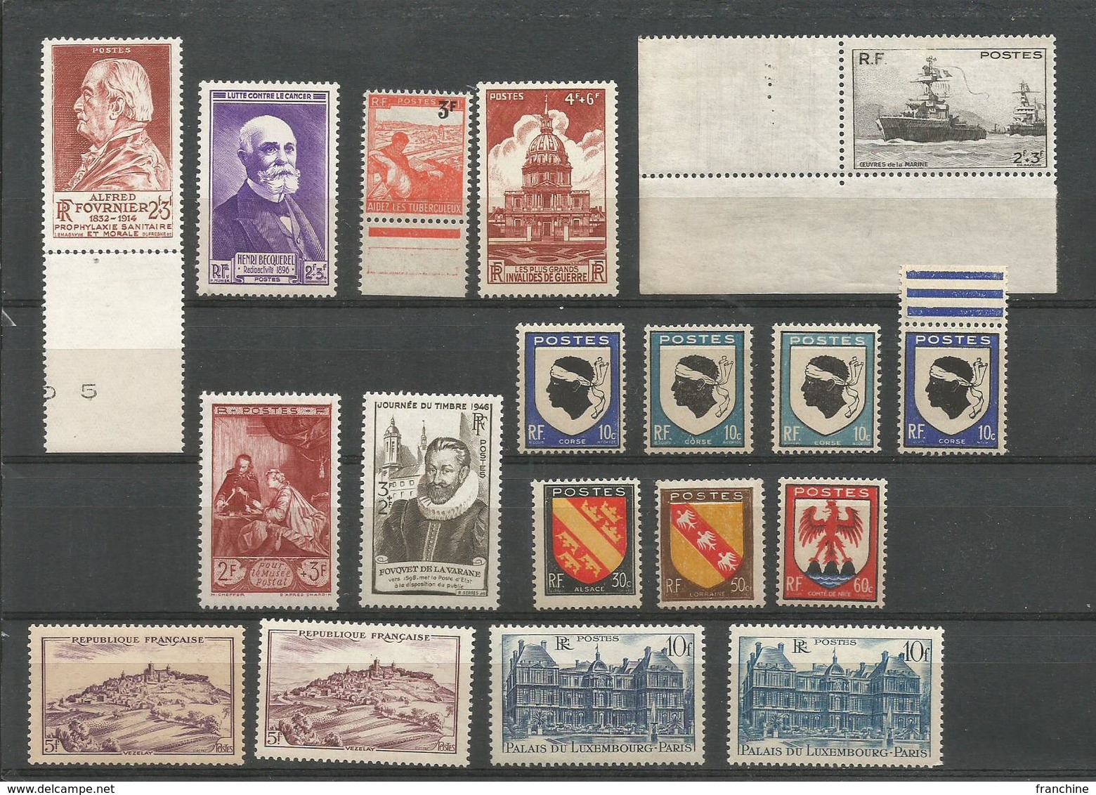 1946 - ANNEE COMPLETE ** (MNH) + Quelques Nuances - 1940-1949