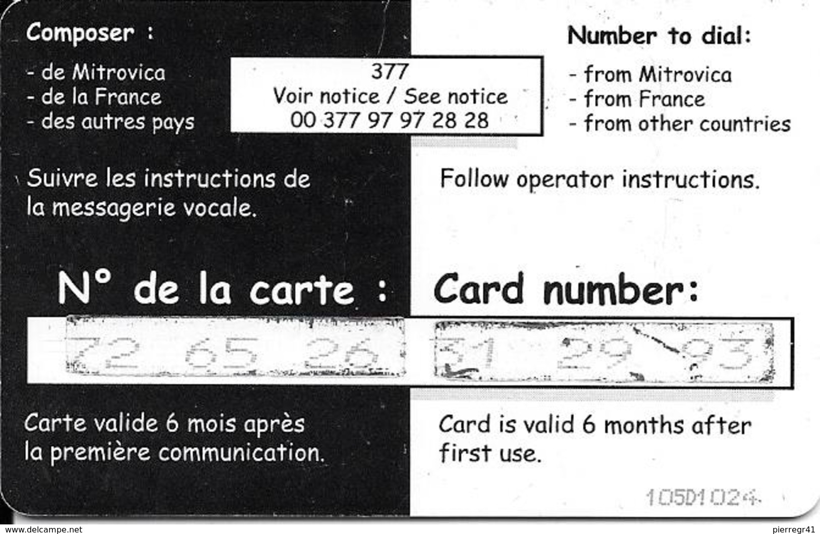 CARTE-PREPAYEE-MILITAIRE- ECOPHONING-ORANGE-10000Ex-TBE -  Cartes à Usage Militaire