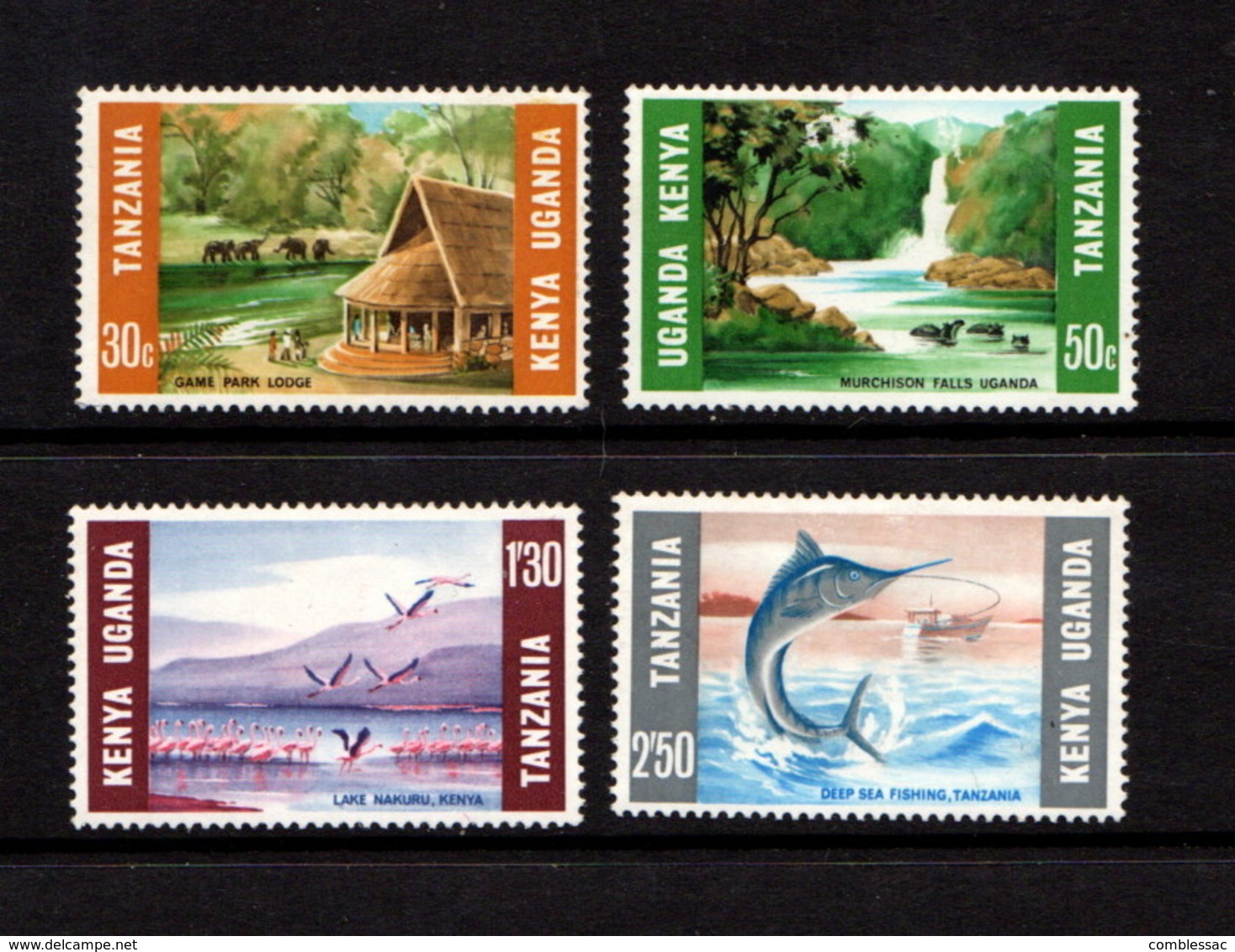 KENYA  UGANDA  TANZANIA    1966    Tourism      Set  Of  4    MH - Kenya, Oeganda & Tanzania