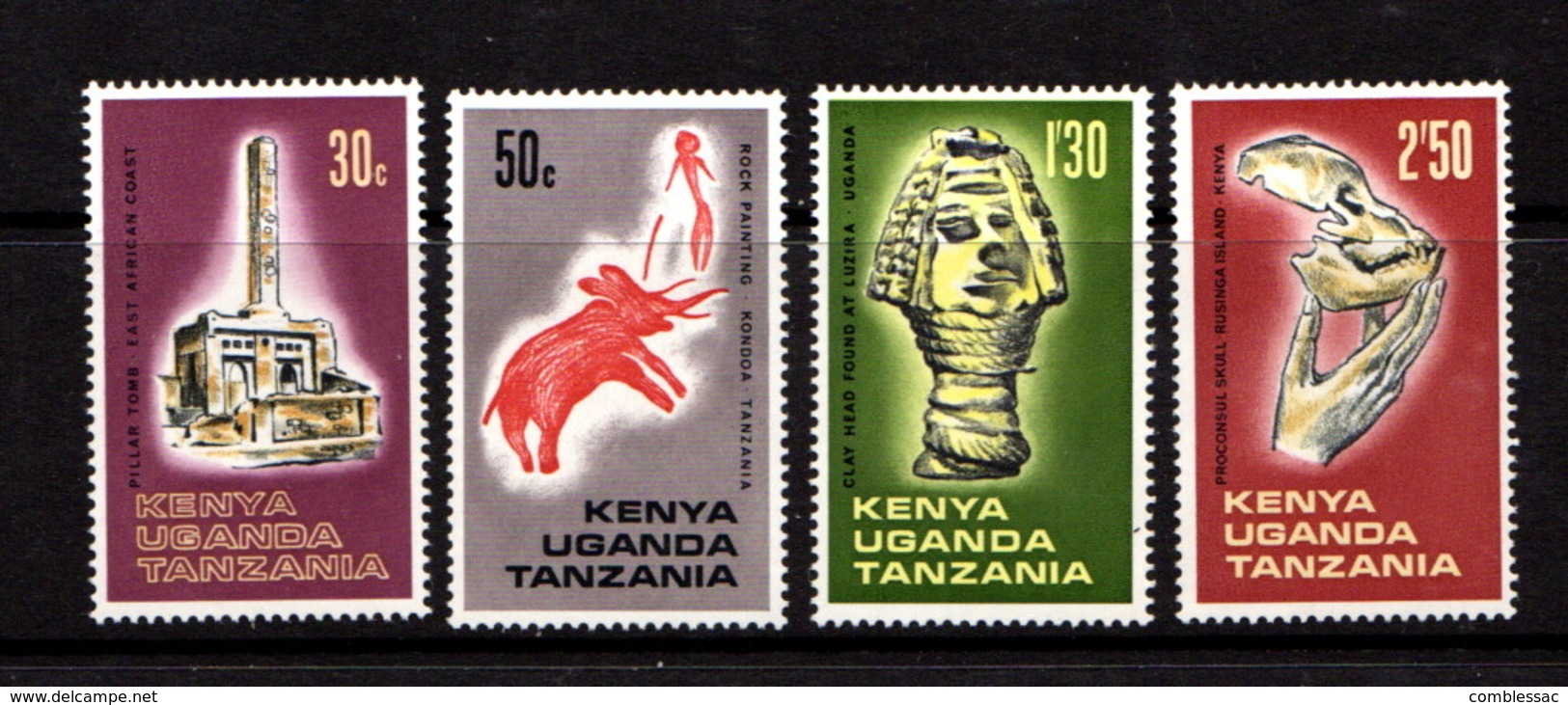 KENYA  UGANDA  TANZANIA    1967    Archaeological  Relics      Set  Of  4    MH - Kenya, Uganda & Tanzania