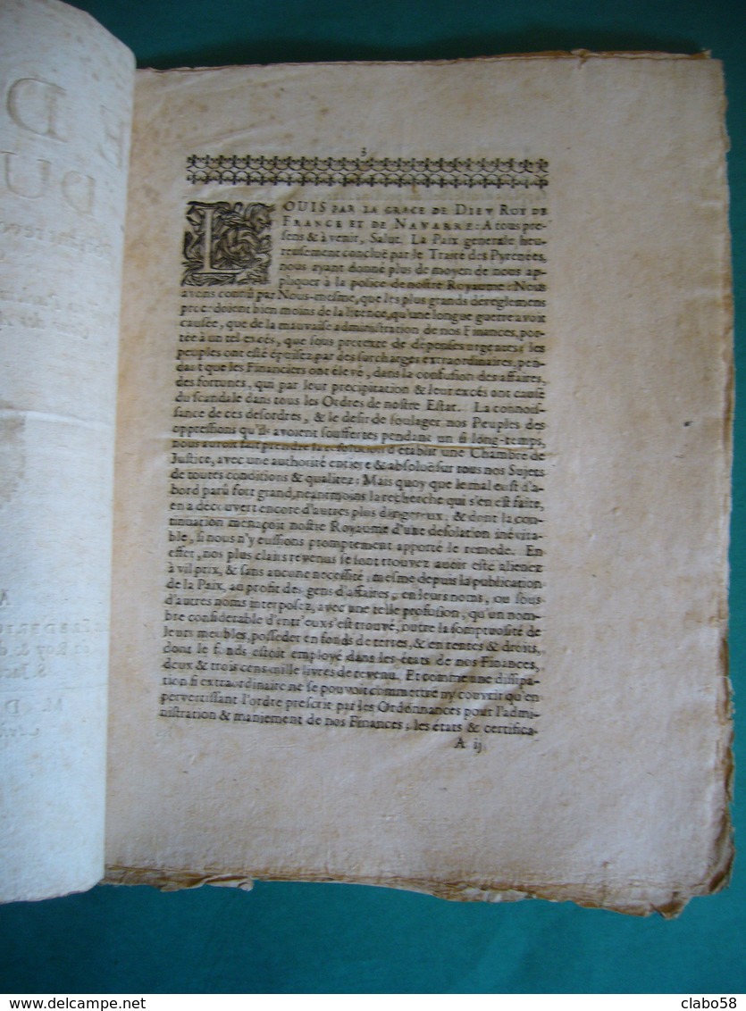 1669 EDICT DU ROY LUIGI XIV   RE DI FRANCIA E DI NAVARRA - Wetten & Decreten