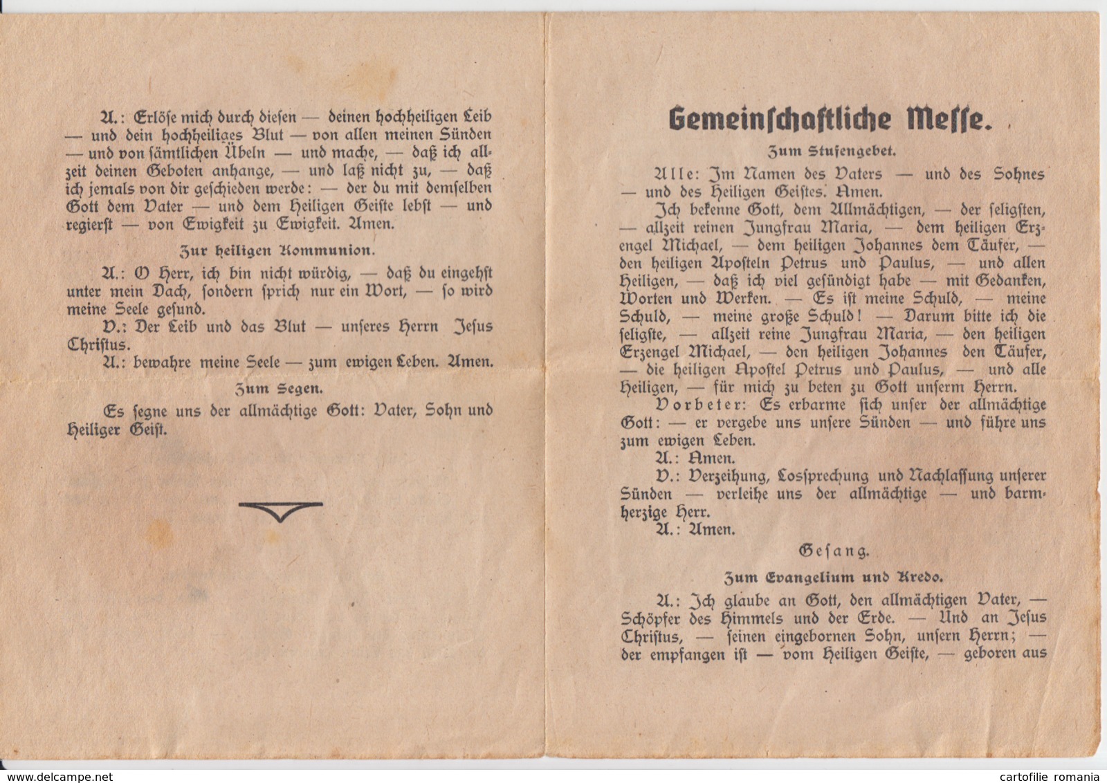 Germany Deutschland - Religious Brochure - Prayer Book - 6 Pages - Christentum