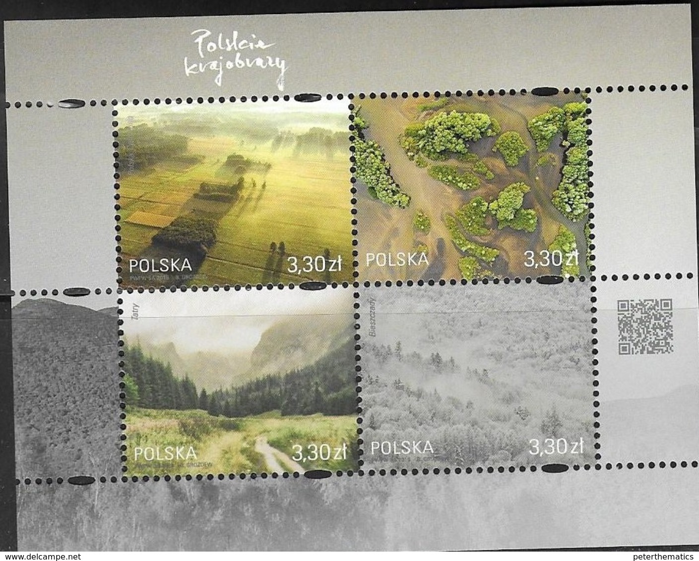 POLAND, 2019, MNH, POLISH LANDSCAPES, MOUNTAINS, TREES, SHEETLET - Other & Unclassified