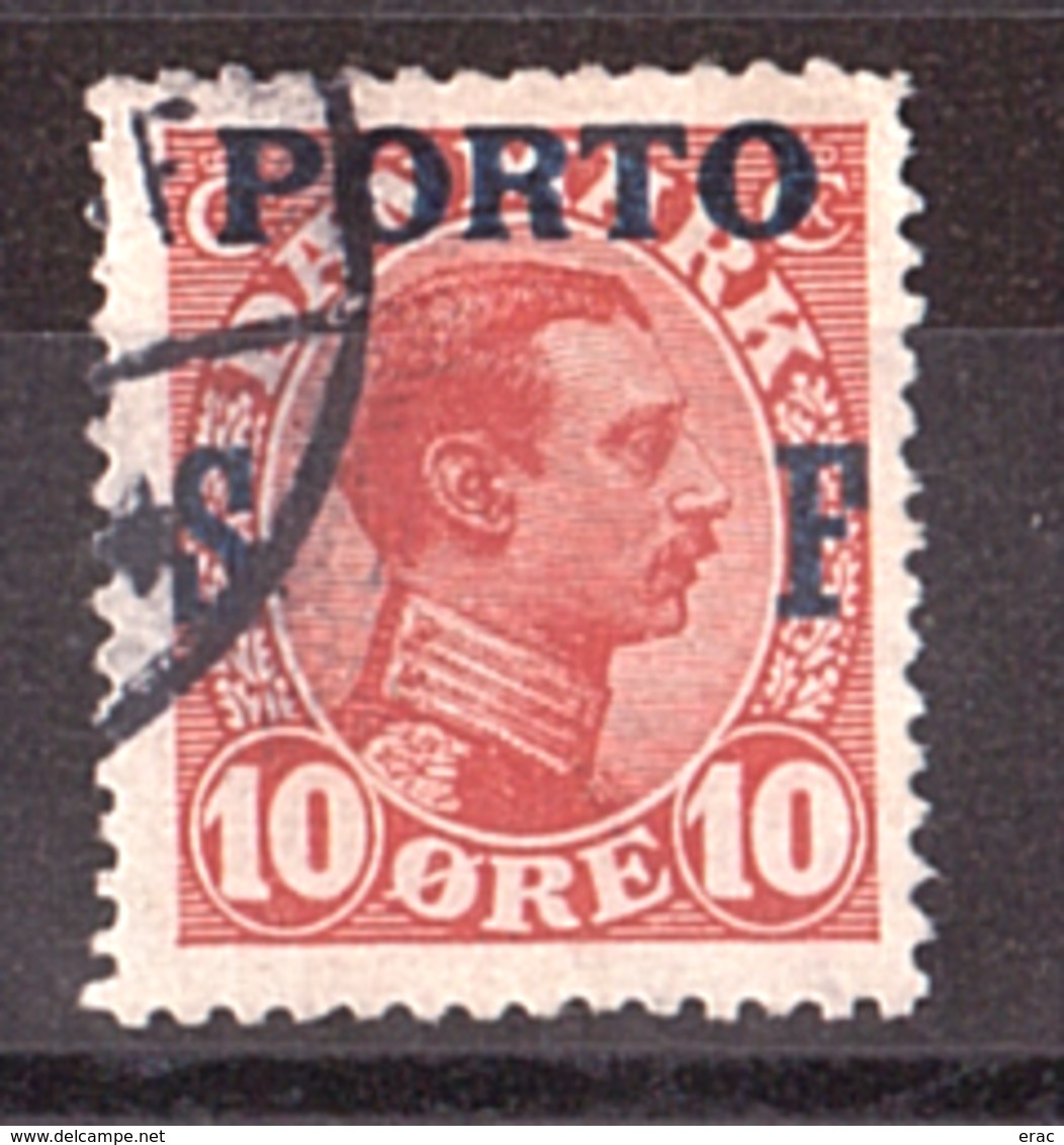 Danemark - 1921 - Timbre-Taxe N° 8 Oblitéré - Surcharges "Porto" Et "SF" - Segnatasse