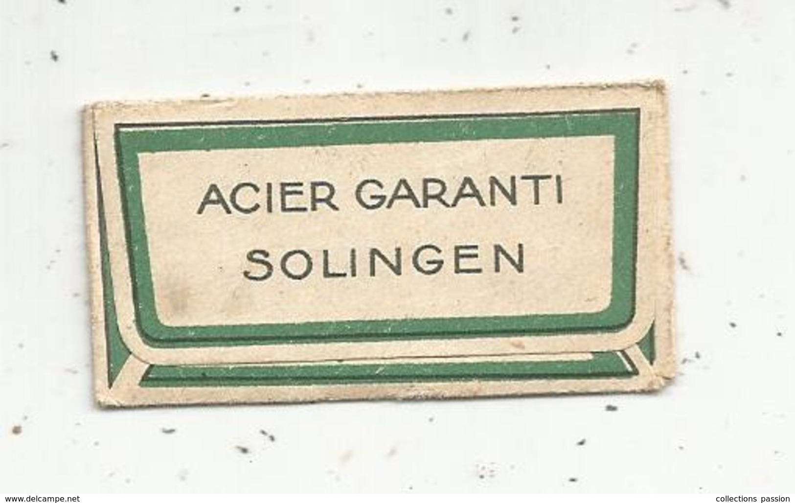 Lame De Rasoir , P L M , Acier Garanti Solingen,  2 Scans - Rasierklingen