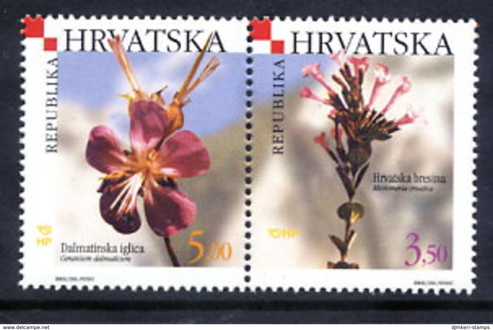 CROATIA 2000 Flowers Pair MNH / **.  Michel 548-49 - Croatia