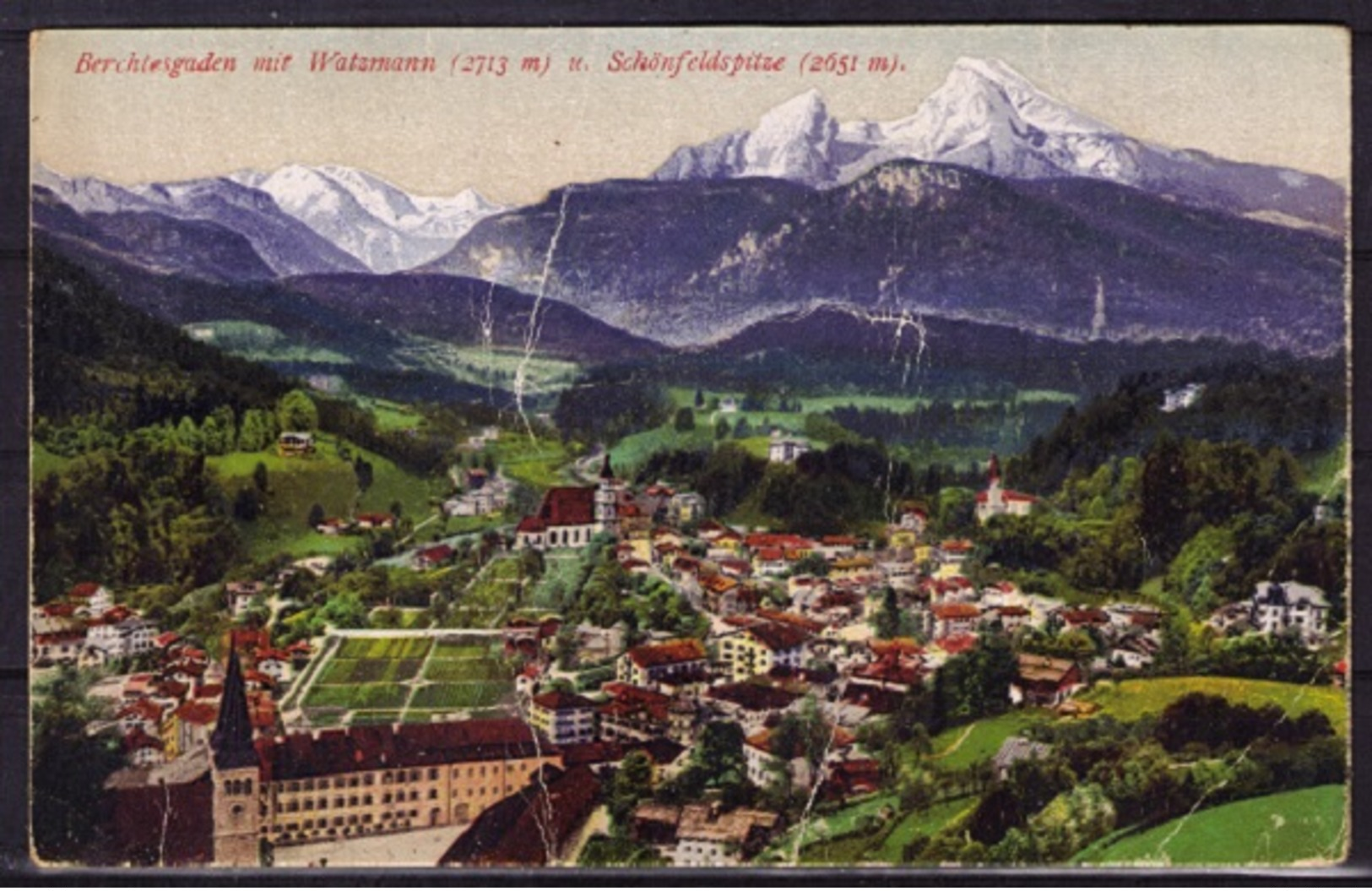 Alte Color/Mehrfarbige Ansichtskarte Um 1900 Berchtesgarden Mit Watzmann,Schönfeldspitze Postalisch Nicht Gelaufen579580 - Rothenburg O. D. Tauber