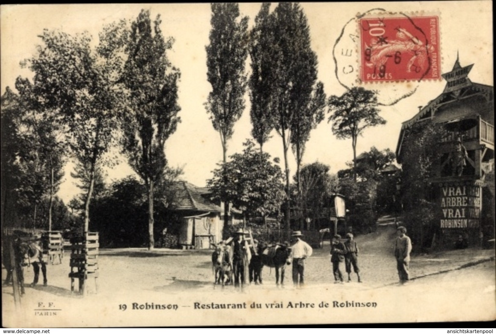 Cp Robinson Hauts De Seine, Restaurant Du Vrai Arbre De Robinson, Esel - Otros & Sin Clasificación