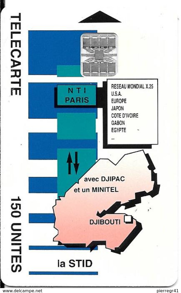 CARTE-PUCE-OPT-DJIBOUTI-150U--SC7-La STID-V° N° C 5A154110-décallé Dans LogoSchlum-TBE - Dschibuti