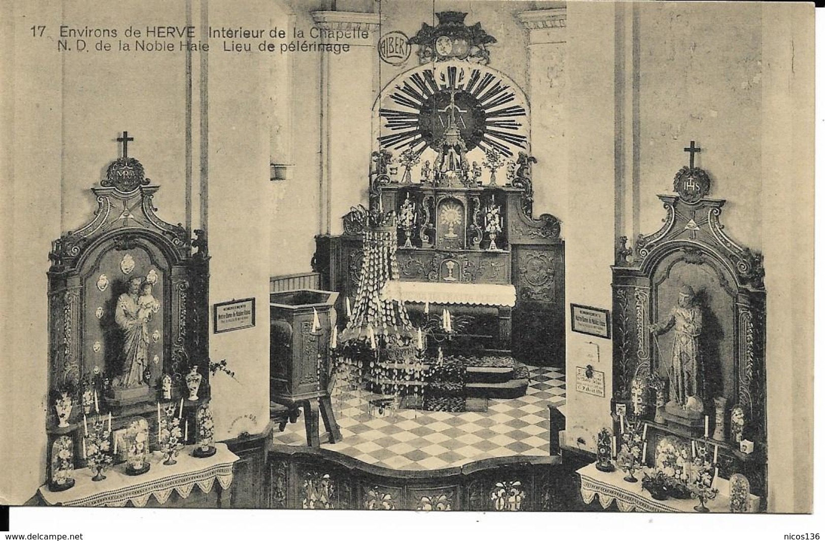 ENVIRONS DE HERVE    INTERIEUR CHAPELLE  N.D   NOBLE HAIE - Herve