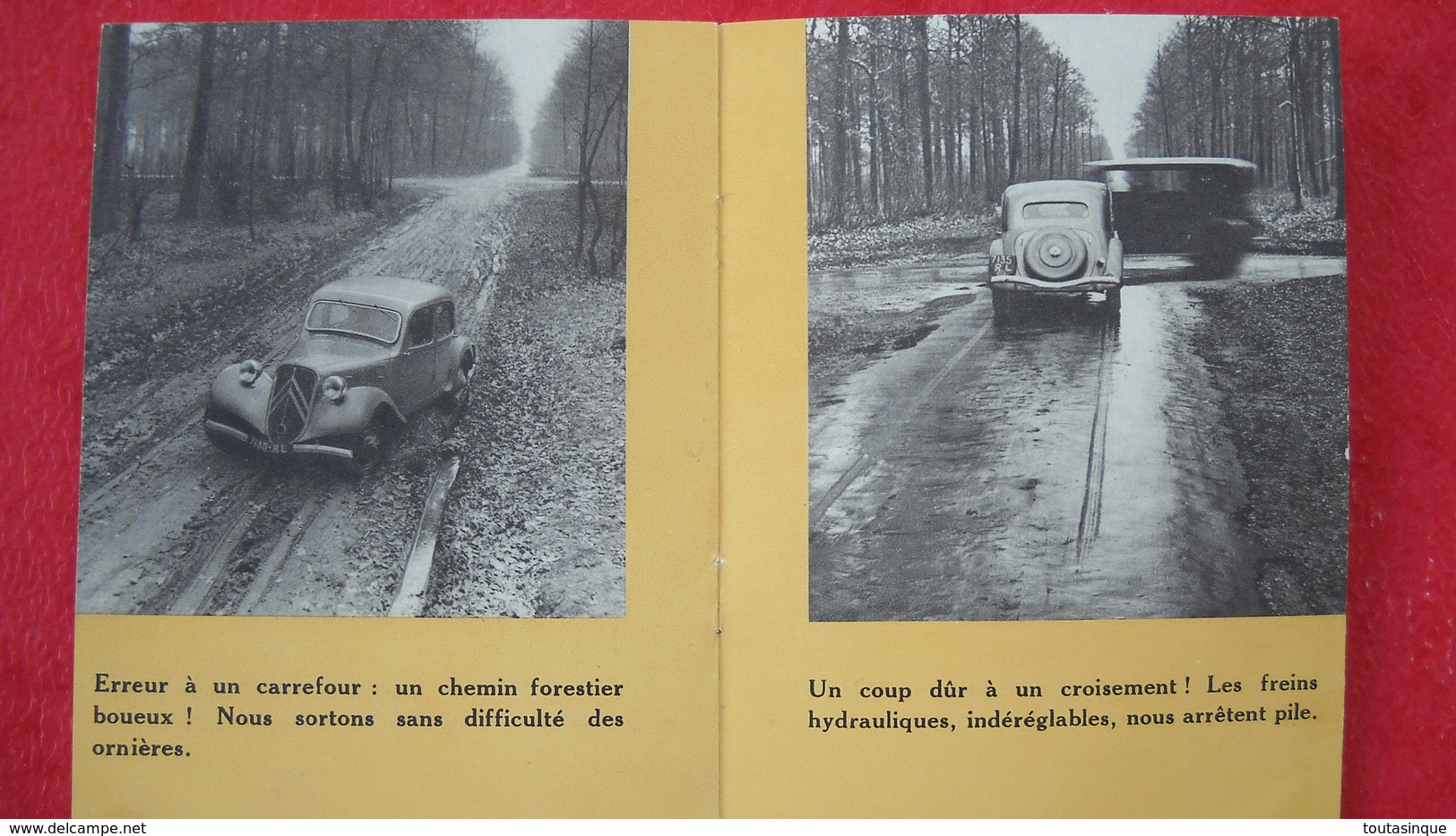 livret pub  pour citroen traction avant. berline "7" ou "11 légère " + petit tarif de 1937 . 10 pages , 8 photos