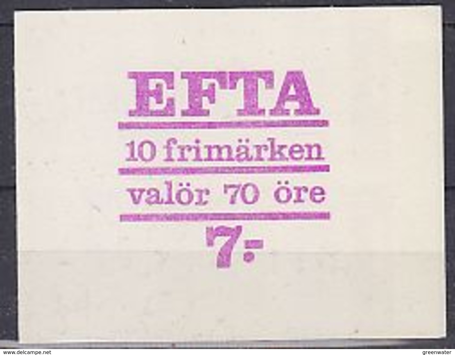 Sweden 1967 Efta Booklet ** Mnh (44204) - Europese Gedachte