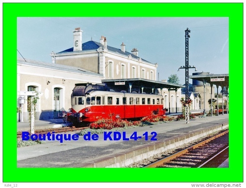 AL 528 - Autorail Renault VH En Gare - FONTENAY LE COMTE - Vendée - SNCF - Fontenay Le Comte