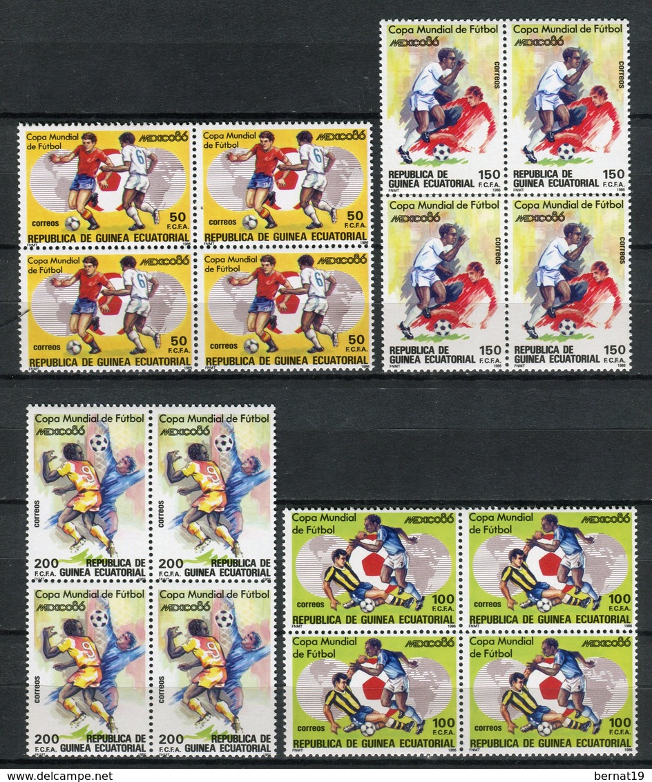 Guinea Ecuatorial 1986. Edifil 81-84 X 4 ** MNH. - Guinea Equatoriale