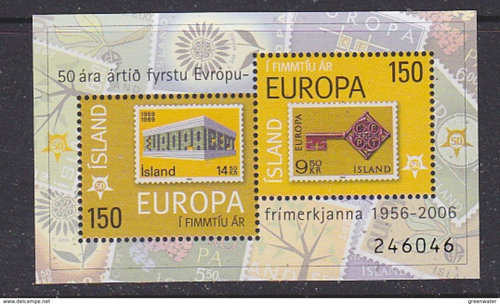 Iceland 2006 50Y Europa M/s ** Mnh (44205) - Europese Gedachte