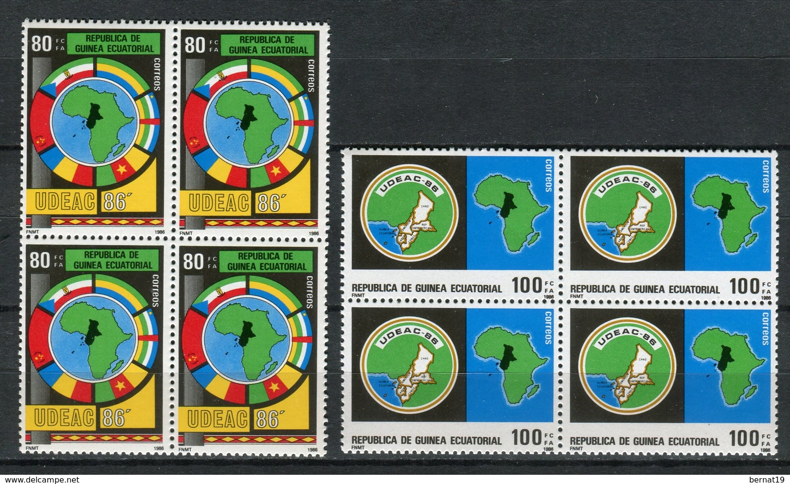 Guinea Ecuatorial 1986. Edifil 85-86 X 4 ** MNH. - Guinea Ecuatorial