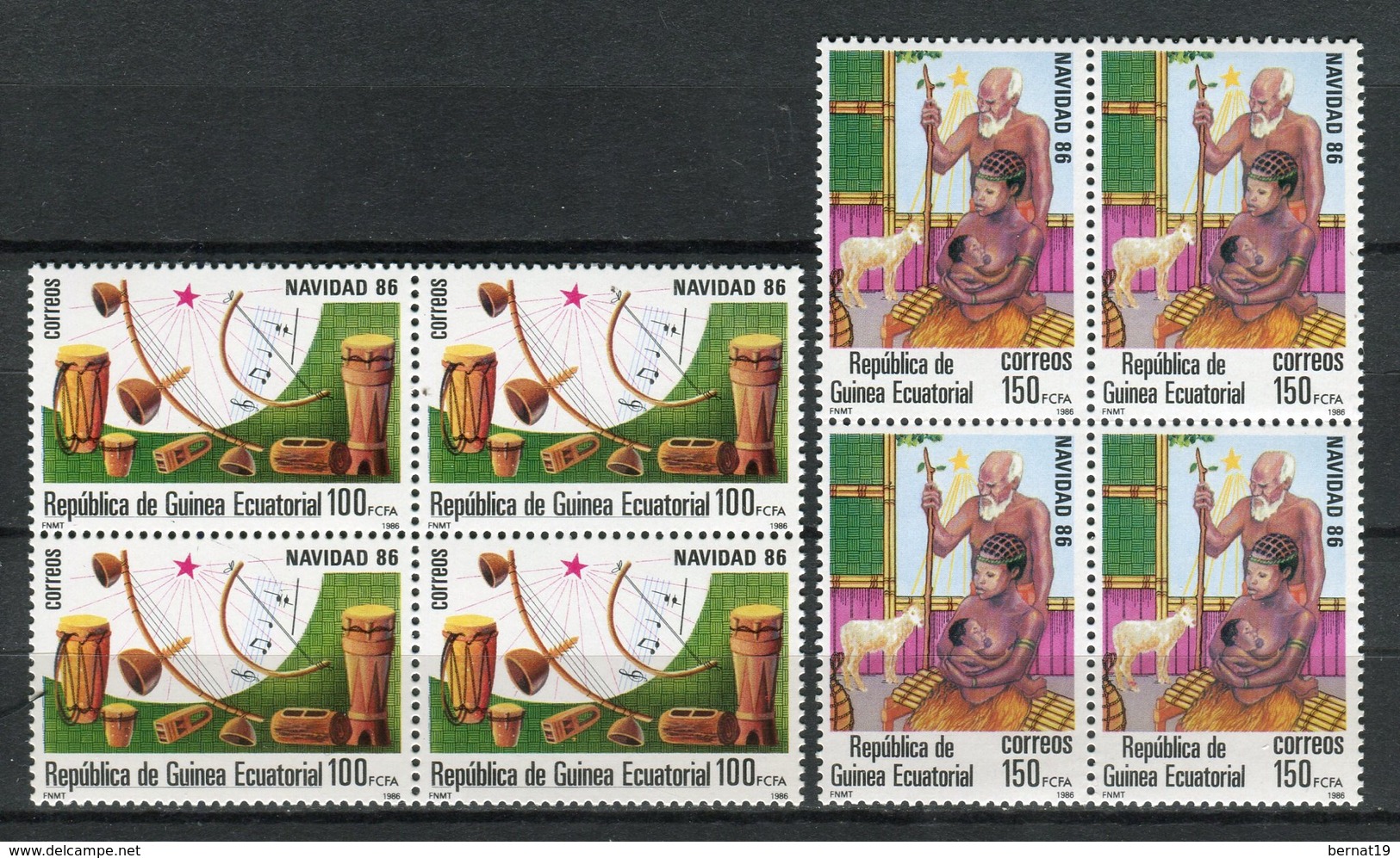 Guinea Ecuatorial 1986. Edifil 87-88 X 4 ** MNH. - Guinea Ecuatorial