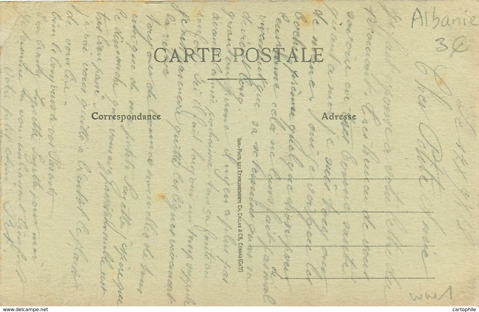 Albanie - Alliance Santi - Quaranta - Harbour - Armée D'Orient 1918 - French Soldier Correspondance - Albania