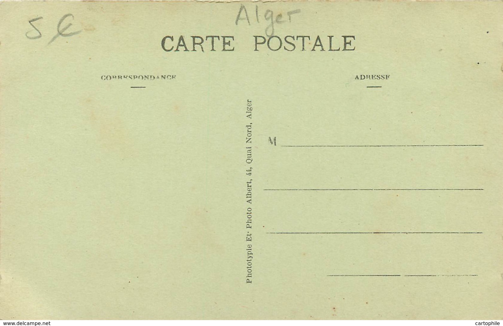 Algérie - Carte Sans Légende - Edité à Alger - Algiers