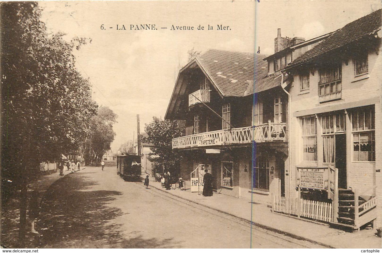 Belgique - La Panne - Avenue De La Mer + Tram - De Panne