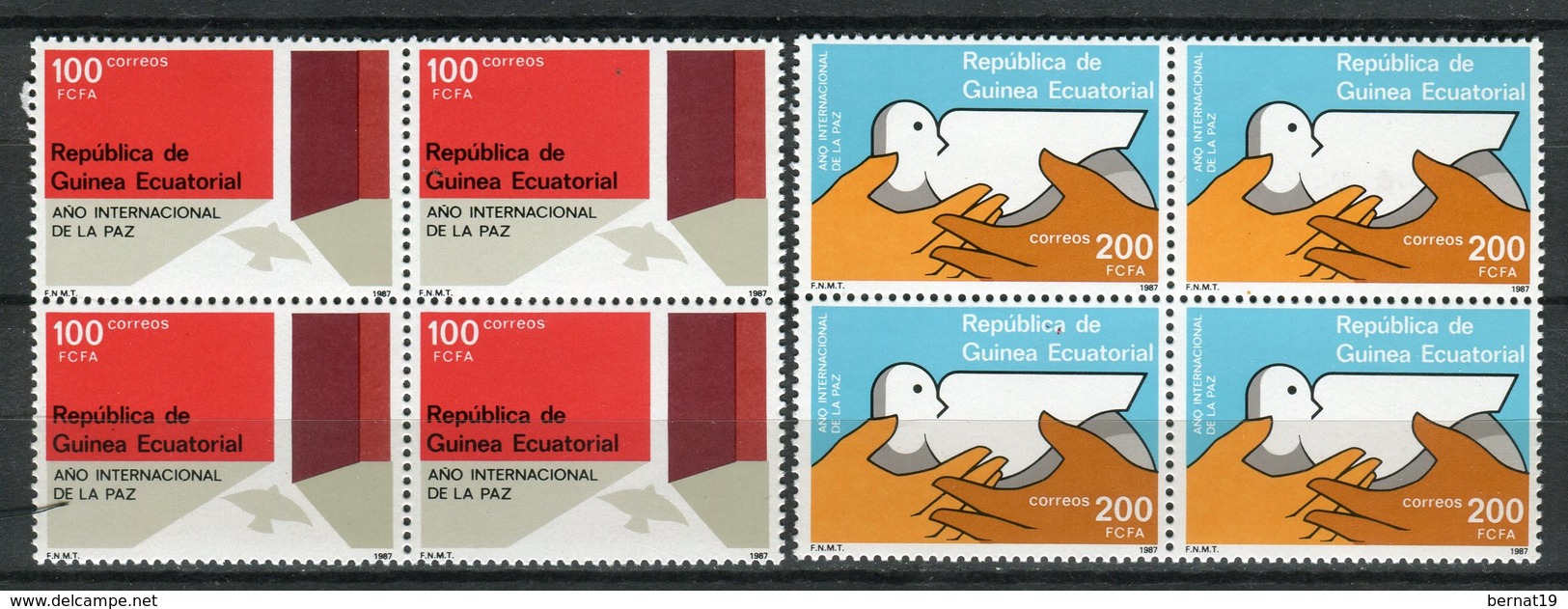 Guinea Ecuatorial 1987. Edifil 92-93 X 4 ** MNH. - Equatoriaal Guinea