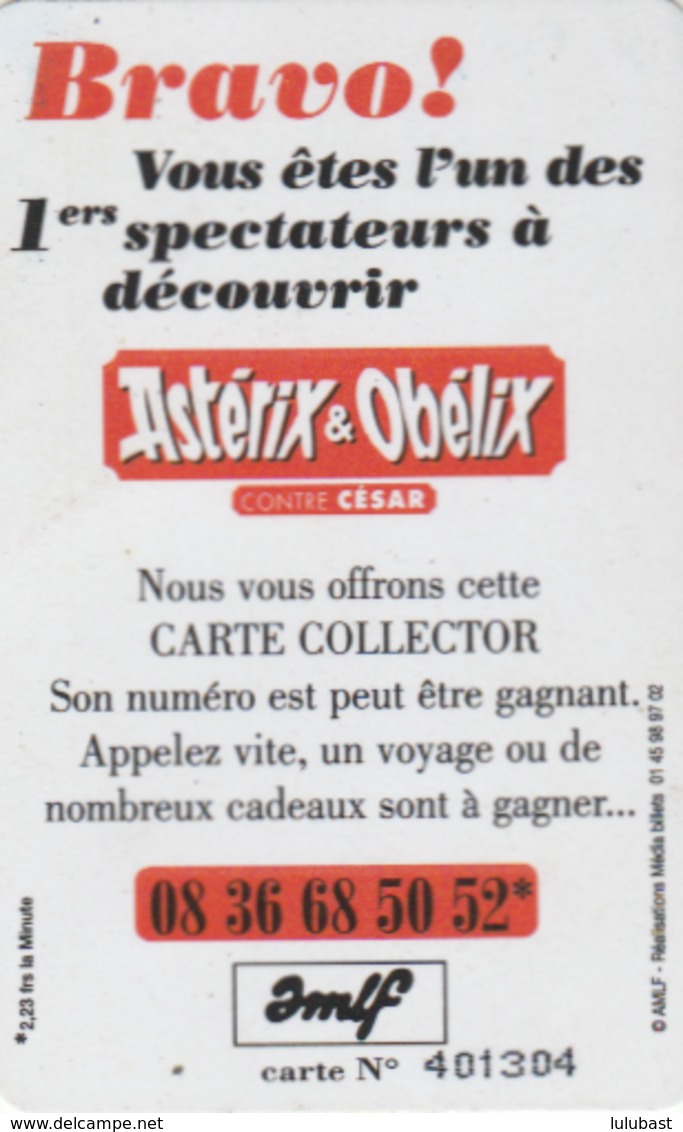 Carte Collector Offerte Par RTL (?) Pour Assister Au Film Astérix & Obelix Contre César. (l'acteur : Roberto BENIGNI.) - Autres & Non Classés