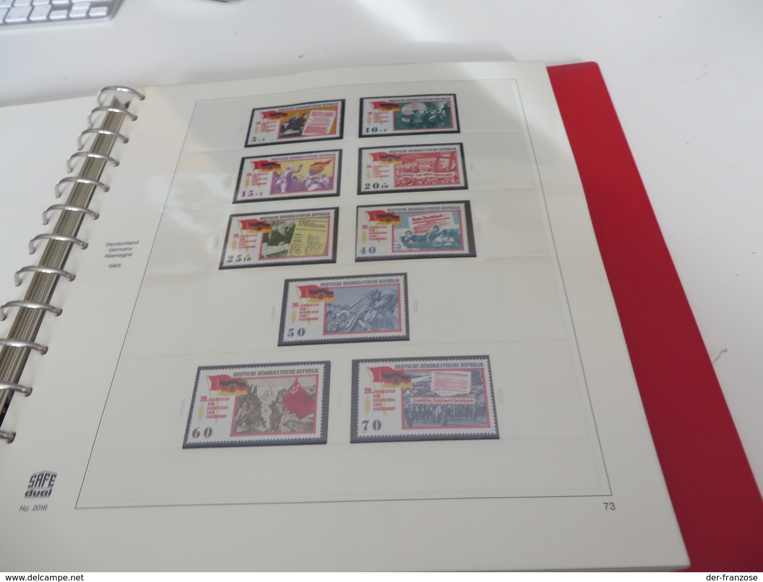 DEUTSCHLAND - D D R  1963 bis 1968  SAFE-FALZLOS - VORDRUCKTEX  mit ein Posten ** / MARKEN u. BLÖCKE  im RINGBINDER