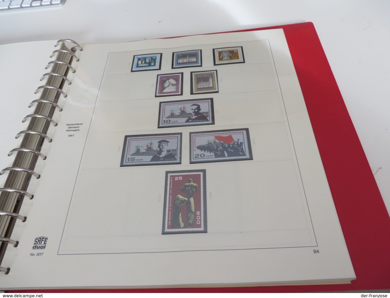 DEUTSCHLAND - D D R  1963 bis 1968  SAFE-FALZLOS - VORDRUCKTEX  mit ein Posten ** / MARKEN u. BLÖCKE  im RINGBINDER