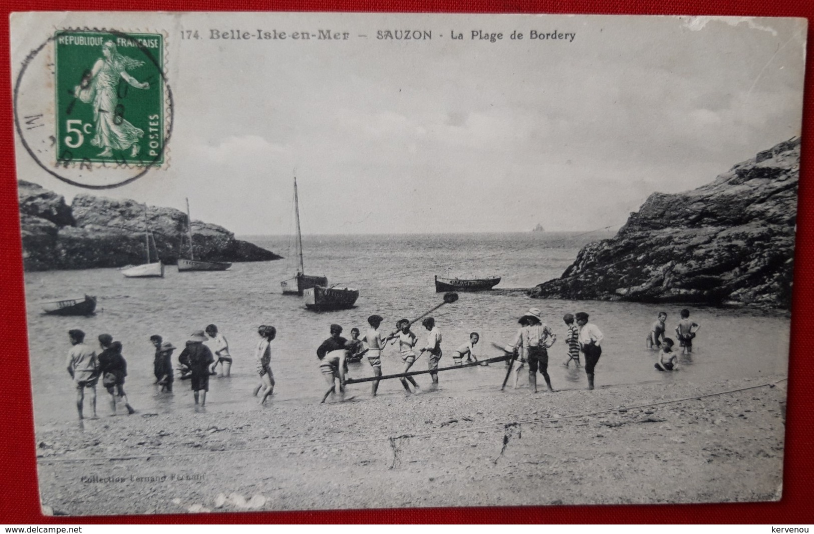 BELLE ISLE EN MER   SAUZON  La Plage De Bordery    (quelques Manques Voir Scan) - Belle Ile En Mer