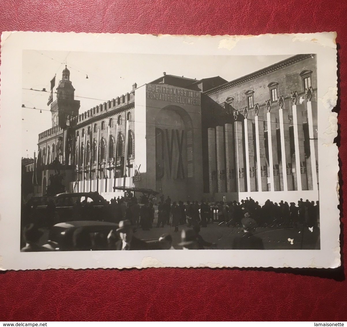 Bologna Allestimento Visita Mussolini Ottobre 1936 Fotografia - Bologna