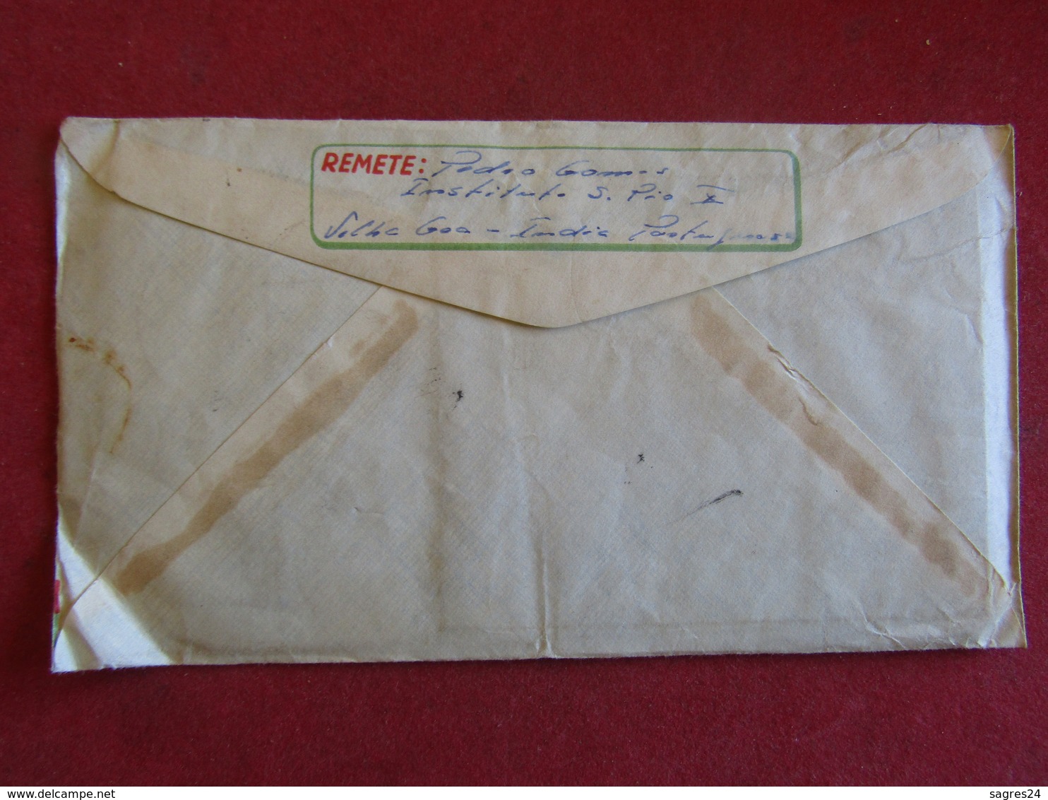 India Portuguesa Lettre Goa-Enviado De Instituto S.Pio X Velha Goa  Para Portugal 1961 - Cartas & Documentos