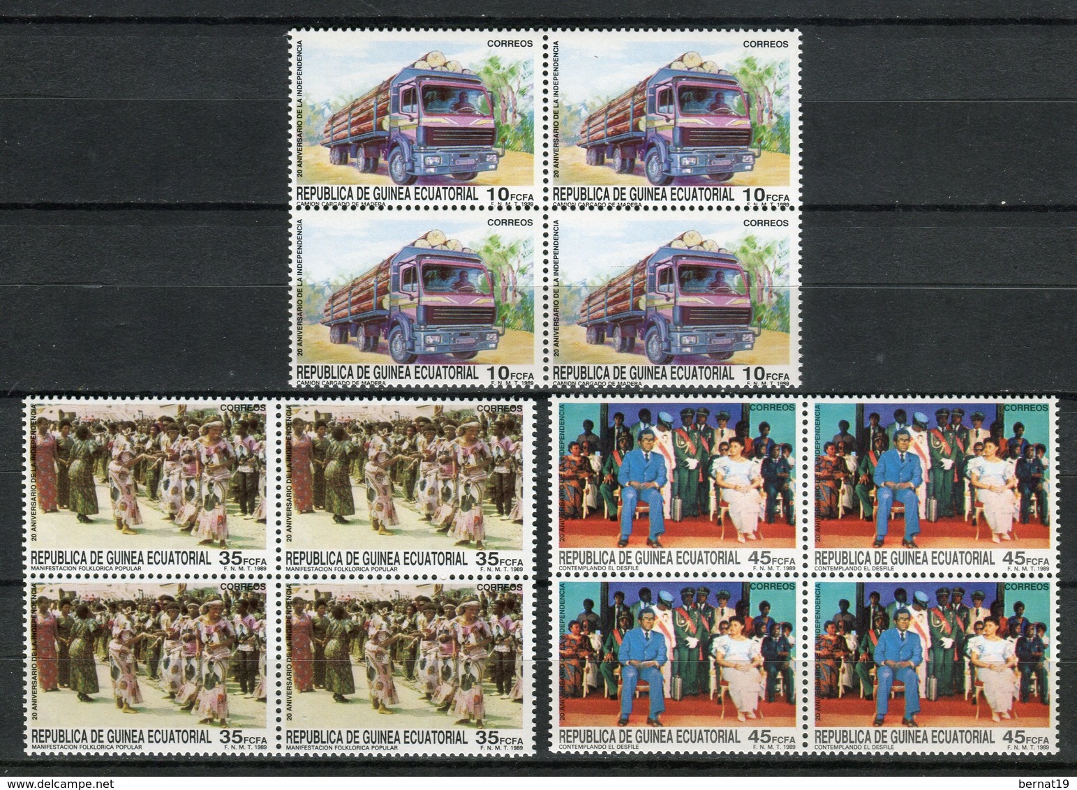 Guinea Ecuatorial 1988. Edifil 109-111 X 4 ** MNH. - Guinea Ecuatorial