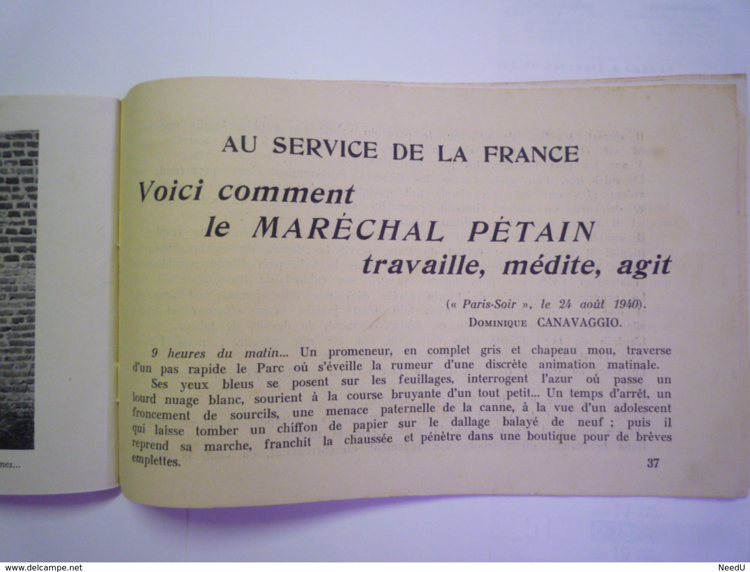 GP 2019 - 1933   LIVRET de 46 pages  "Philippe  PETAIN Chef de l'Etat Français"   XXX