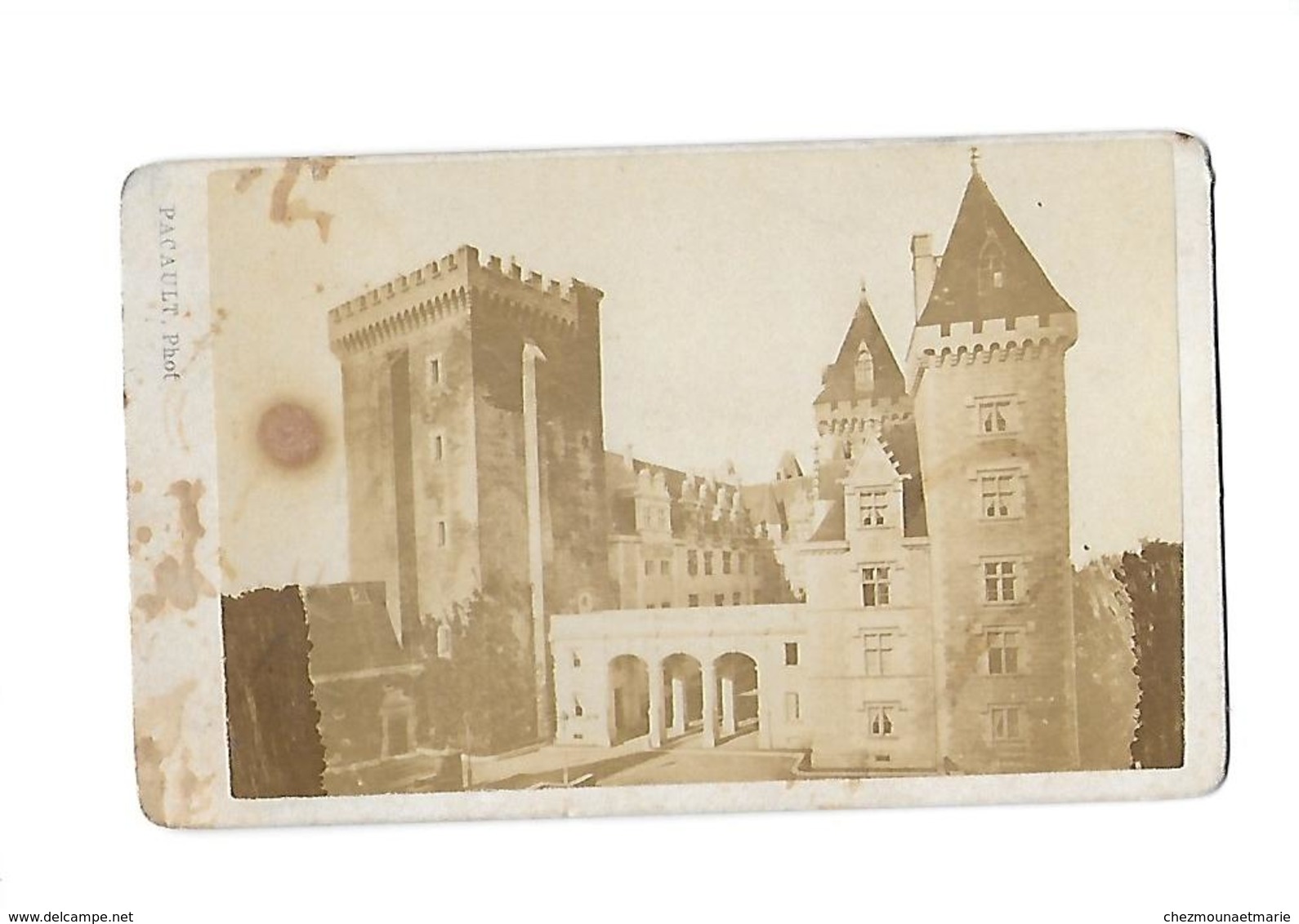 CHATEAU - CDV PHOTO PACAULT PAU PYRENEES ATLANTIQUES - Anciennes (Av. 1900)