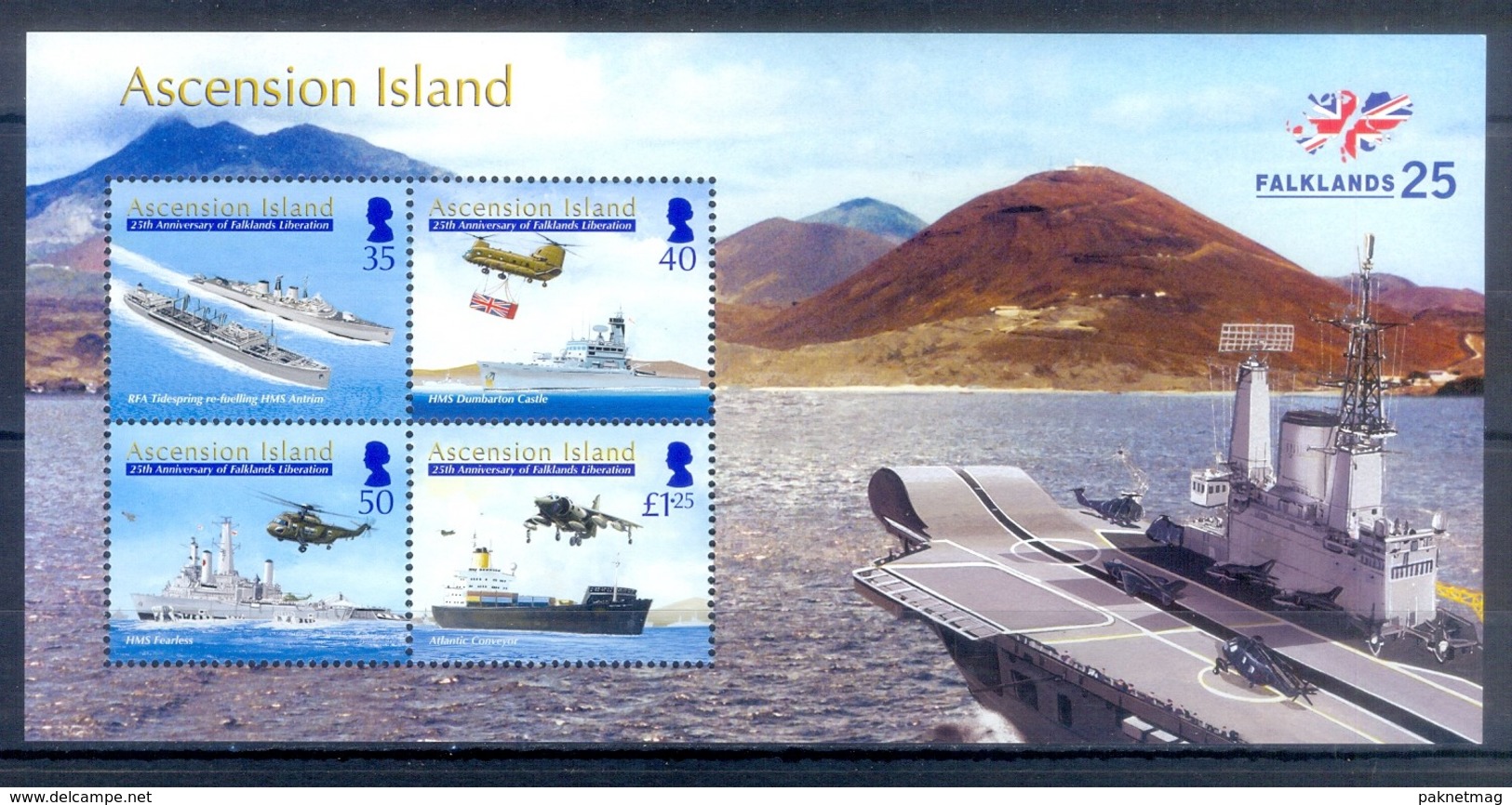D166- Ascension Island. 25th Anniversary Of Falklands Liberation. - Ascension