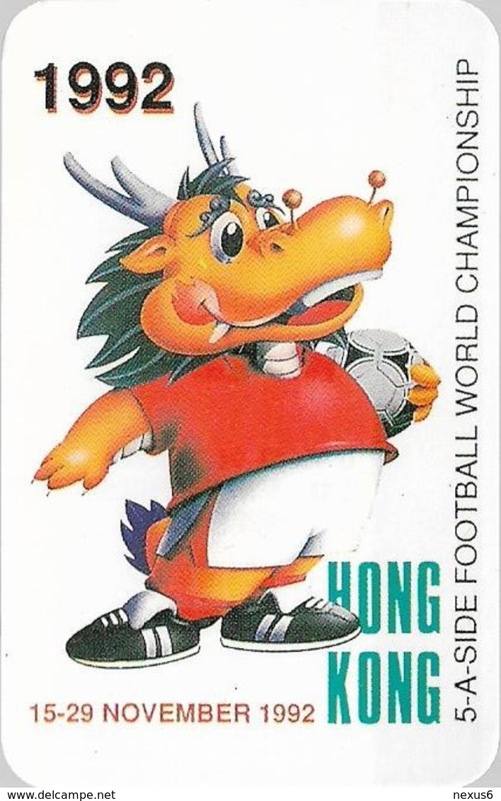 Hong Kong - Intl. Phonecard Expo '93 #2, Football World Champ. 1992, (Sticker On Organizer) 50HK$, 1992, Used - Hong Kong