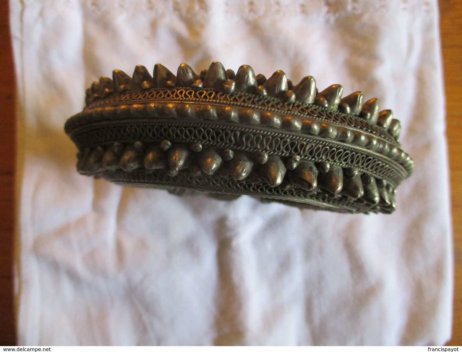 Ethiopia: Ancien Bracelet Harari Ou Yémeni En Argent - Bracciali