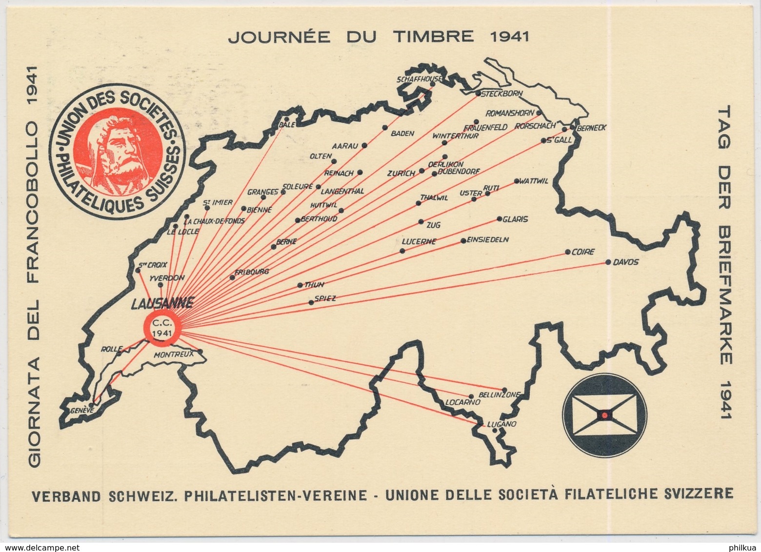 1941 Journée Du Timbre / 1941 Tag Der Briefmarke Zürich - Giornata Del Francobollo