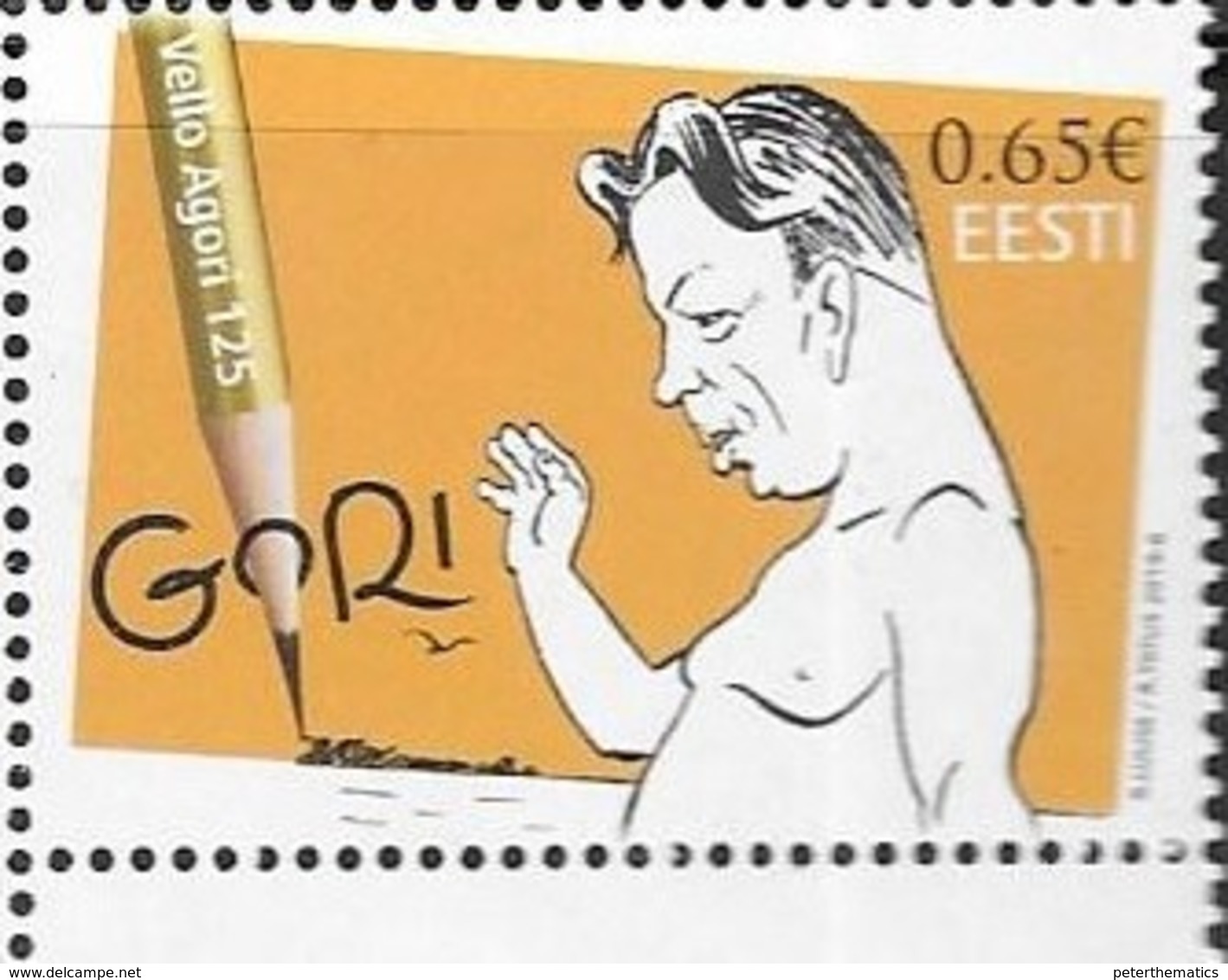 ESTONIA , 2019, MNH, VELLO AGORI, GORI, CARICATURISTS, ART, 1v - Other & Unclassified