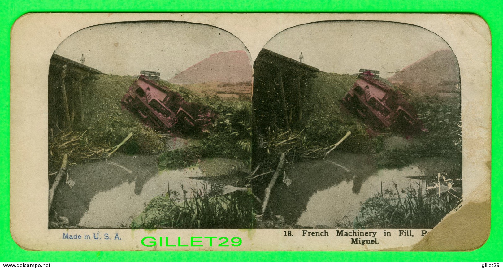 CARTES  STÉRÉOSCOPIQUES - FRENCH MACHINERY IN FILL, MIGUEL - No 16 - - Stereoscope Cards