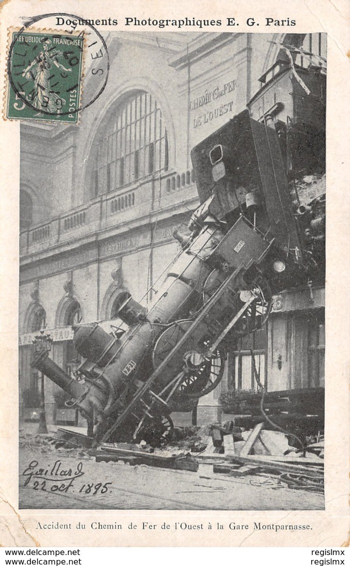 75-PARIS-XIV-ACCIDENT DE CHEMIN DE FER-GARE MONTPARNASSE-N°2408-F/0343 - District 14