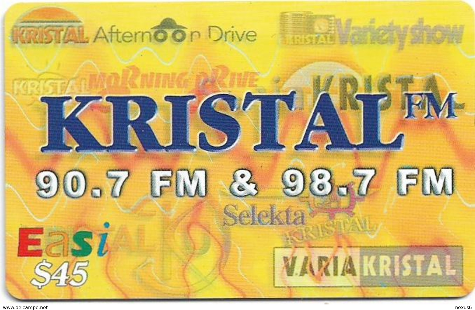 Brunei - DstCom - Easi - Kristal FM Radio, Prepaid 45$, Used - Brunei