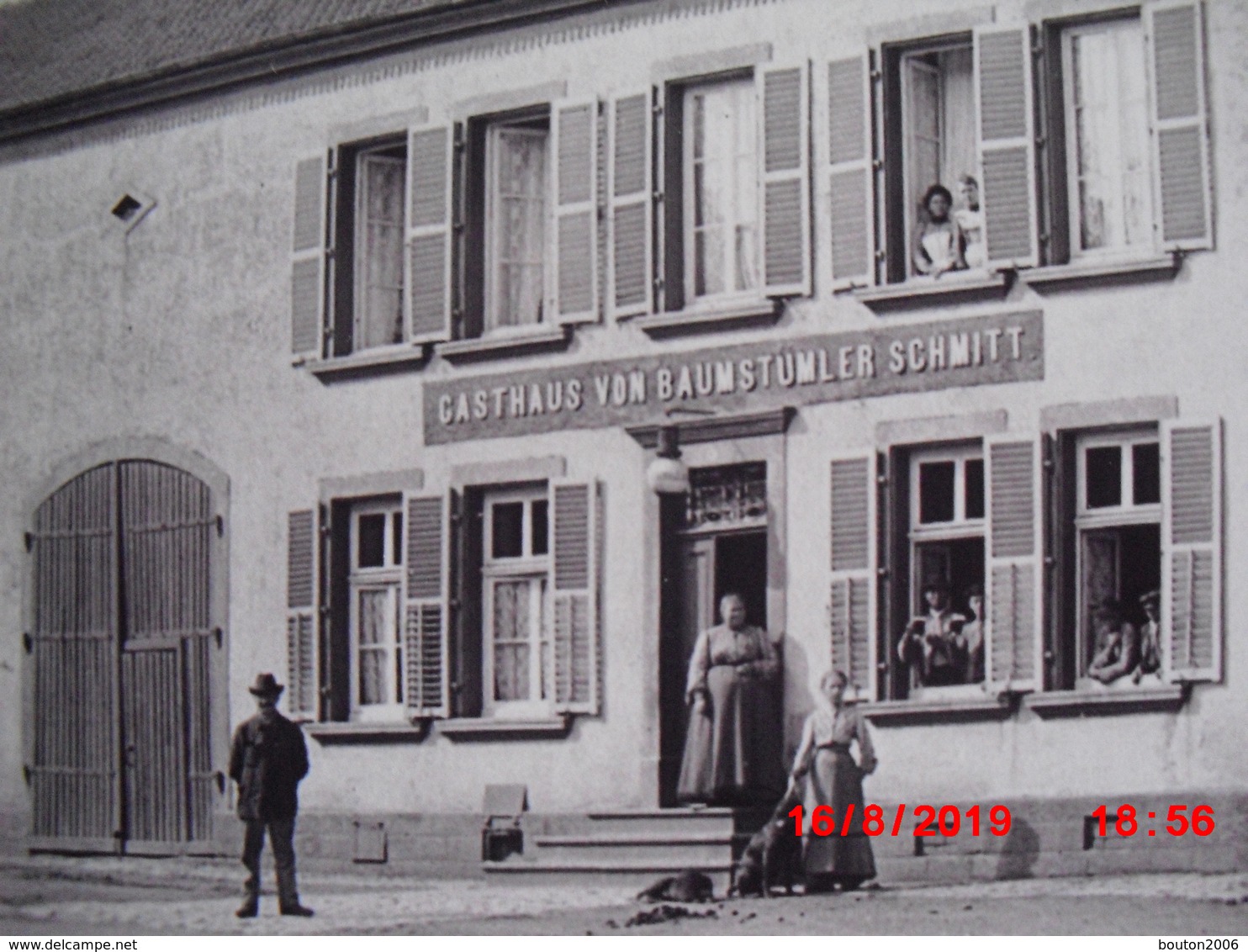 Rare Creutzwald Kreutzwald Ancienne Plaque Verre Photographique LOUIS STENGER Juin 1903 Restaurant Baumstümler Schmitt - Creutzwald