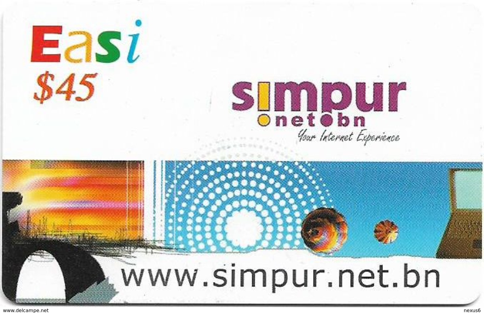 Brunei - DstCom - Easi - Simpur.Net.bn, Prepaid 45$, Used - Brunei