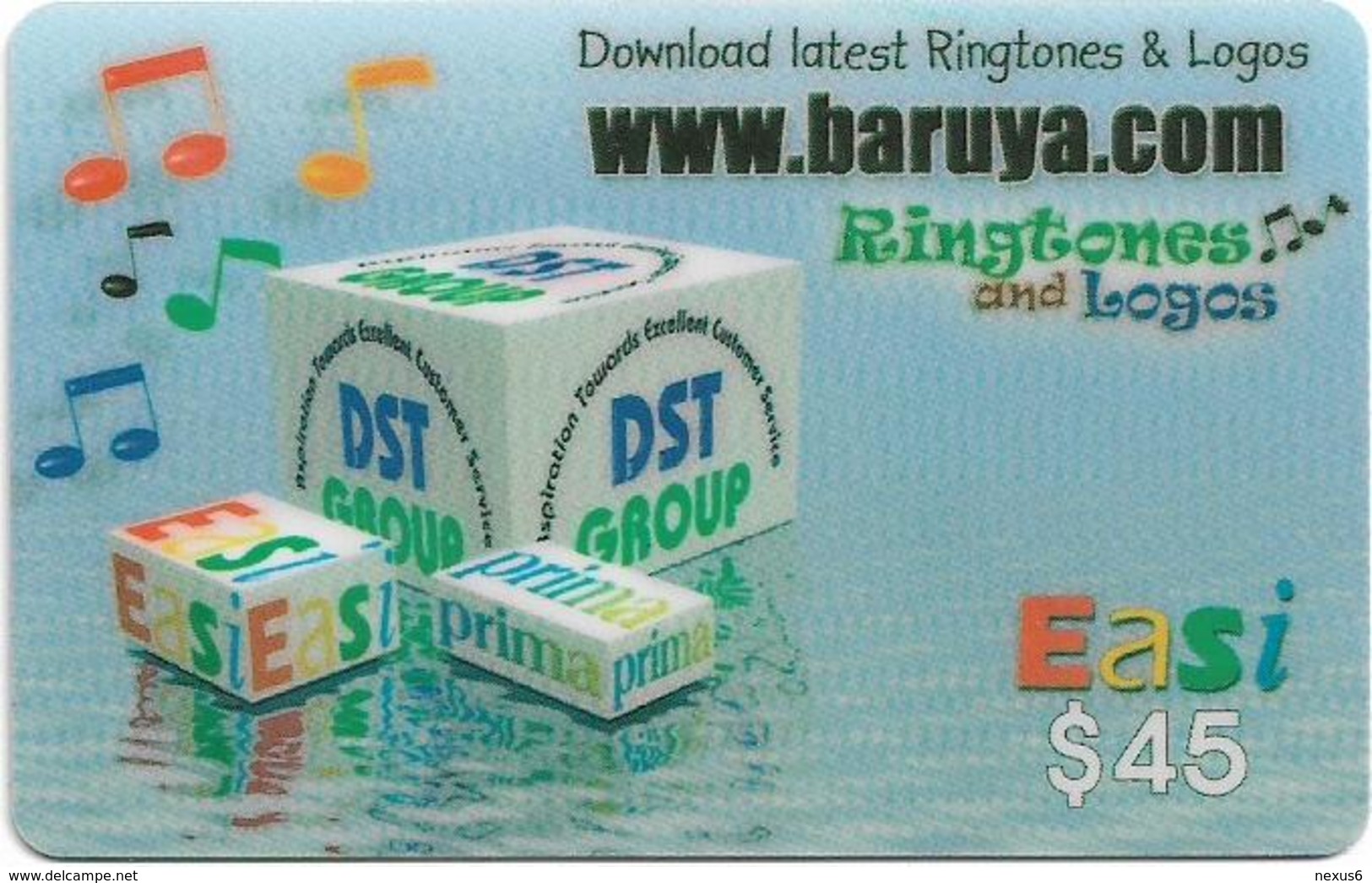 Brunei - DstCom - Easi - Www.baruya.com For Downloading, Prepaid 45$, Used - Brunei