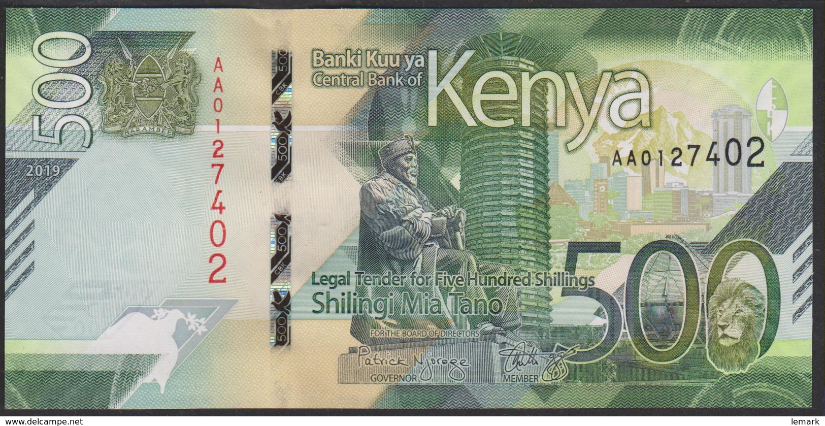 Kenya 500 Shillings 2019 Pnew UNC - Kenia