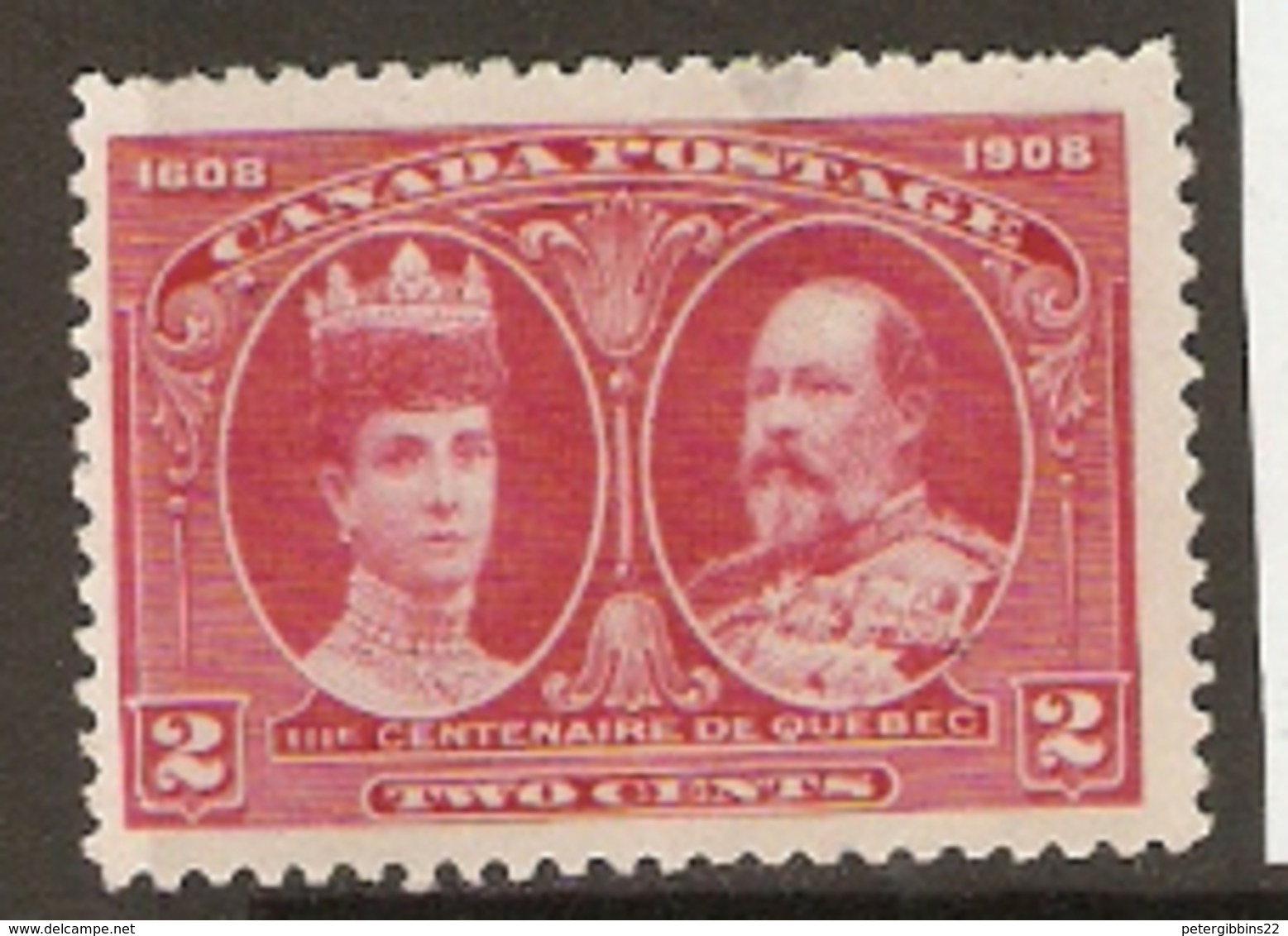 Canada     1909   SG 90  2c Mint No Gum - Unused Stamps