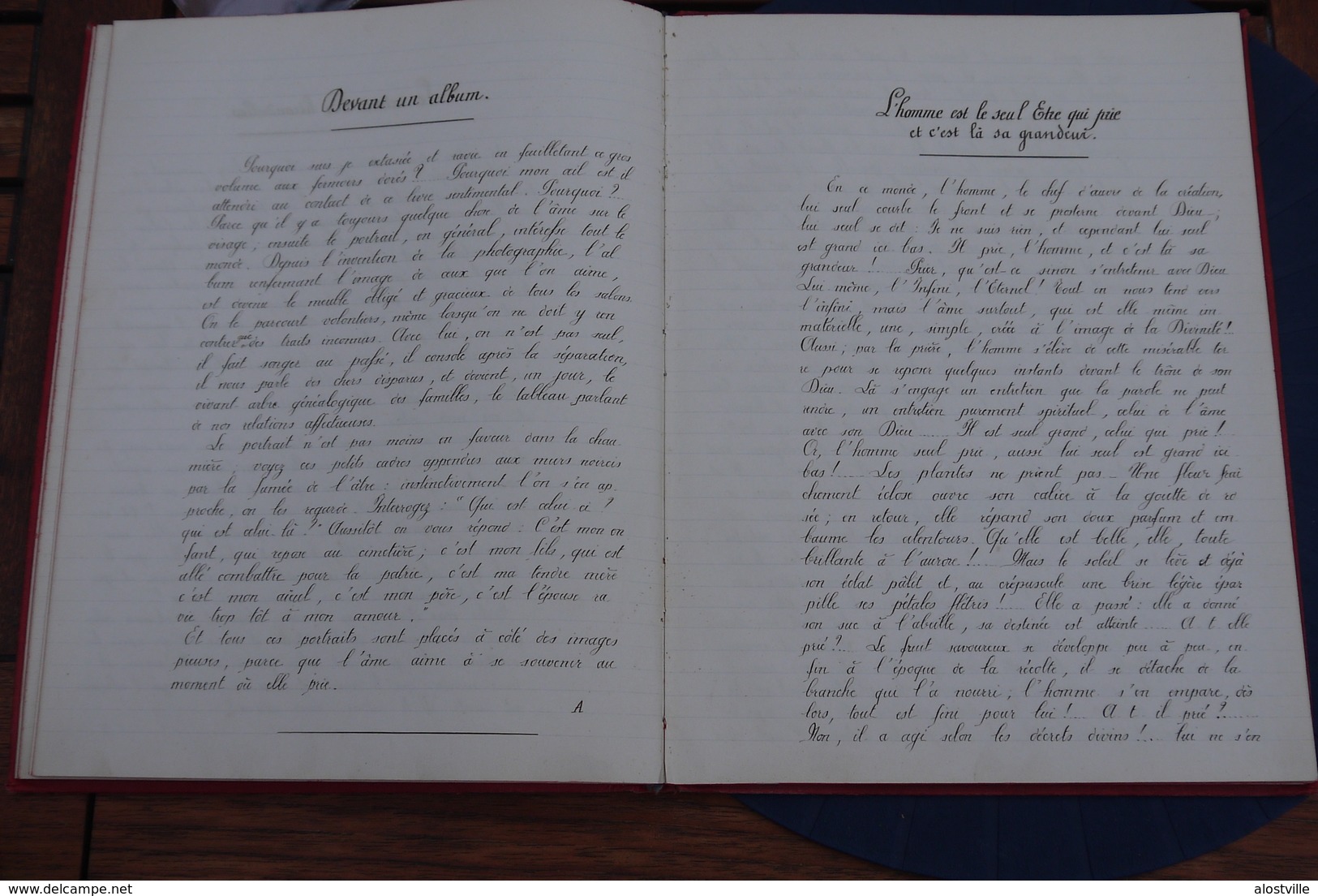 Geraardsbergen Wellicht Begin 1900' Pensionnat Des Soeurs De Marie Et Joseph Soort Handboek Kalligrafie Zeldzaam - Documents Historiques